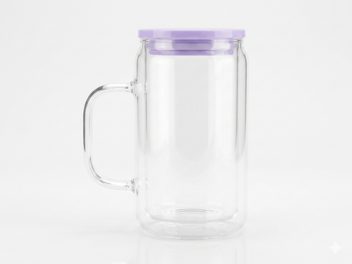 16oz Glass handle Snowglobe cups