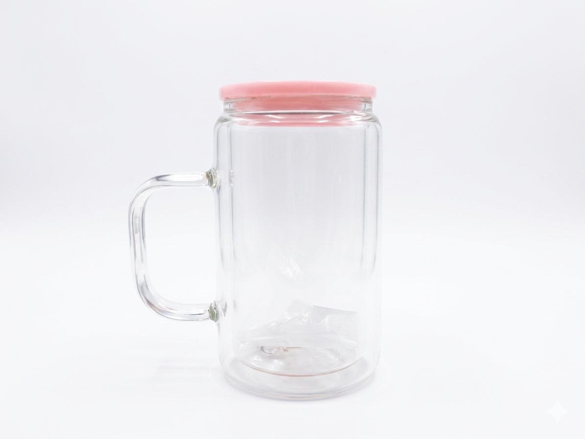 16oz Glass handle Snowglobe cups