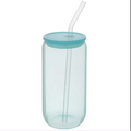 Glass Cup With Straw